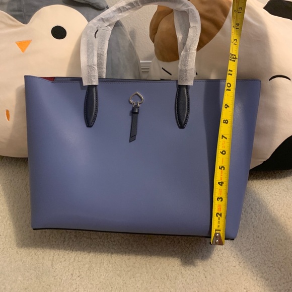 KATE SPADE ADEL LARGE TOTE SHOULDER BAG Bluebrycml - Picture 6 of 9